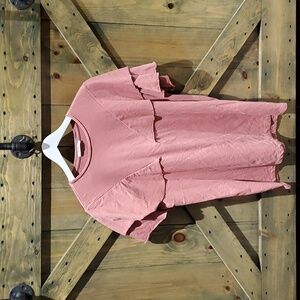 ZARA PINK CASUAL TOP SIZE MEDIUM